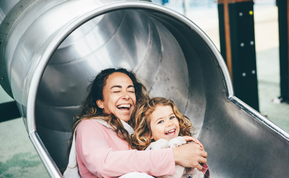 Family Mother Daughter Slide